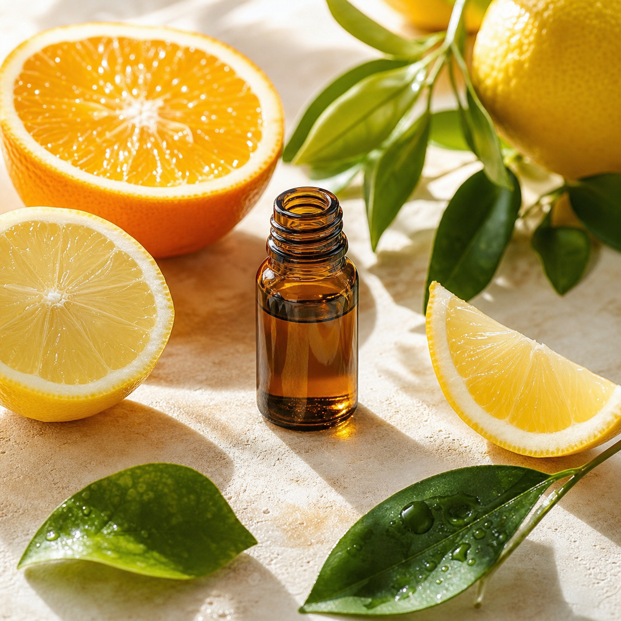 Unbranded citrus botanical still life
